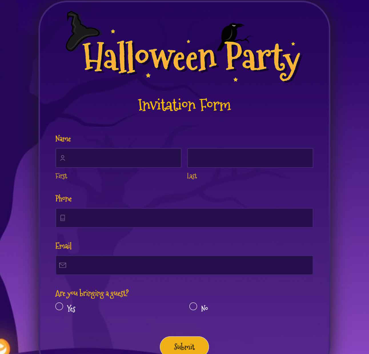 Halloween forms